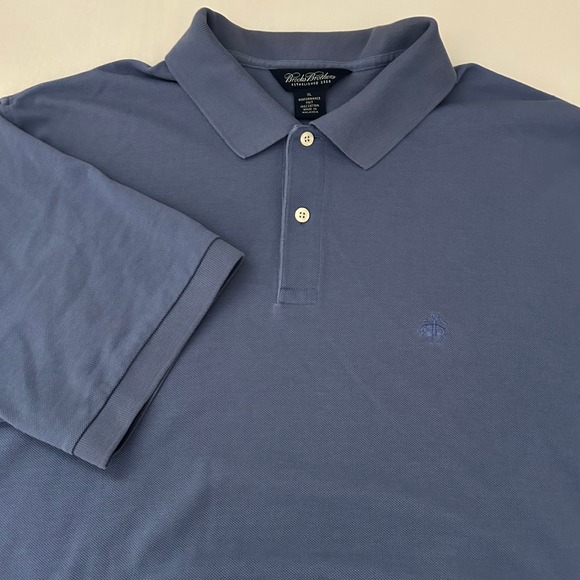 Brooks Brothers Performance Knit Polo Shirt Men's XL Short Sleeve Blue Casual - Picture 1 of 6